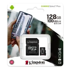 KINGSTON - Memoria Micro Sd Original 128 Gb. Clase 10 100 Mb/s