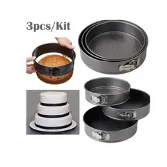 OEM - Set de 3 moldes de repostería moldes para keke antiadherente de 3 pcs