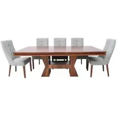 MOBILIARI - Juego De Comedor 6 Sillas Bead Marfil