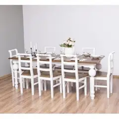 DMUEBLES - Comedor 8 Sillas Alicia Blanco