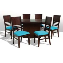 DMUEBLES - Juego De Comedor 6 Sillas Venecia Celeste