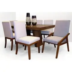 DMUEBLES - Juego De Comedor 6 Sillas Cadiz Blanco.