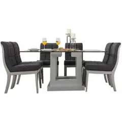 MOBILIARI - Juego De Comedor 6 Sillas Kristie Gris