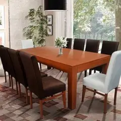 MOBILIARI - Juego De Comedor 8 Sillas Haxdes Marron