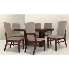DMUEBLES - Juego De Comedor 6 Sillas Ailee Beige