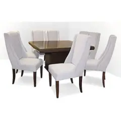 DMUEBLES - Juego De Comedor 8 Sillas Hope Nogal