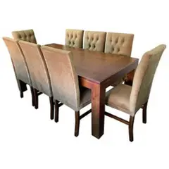 MOBILIARI - Juego De Comedor 8 Sillas Gfriend Beige