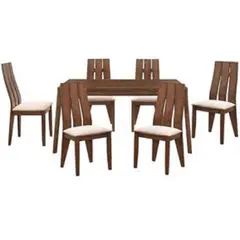 MOBILIARI - Juego De Comedor 6 Sillas Karol Nogal Claro