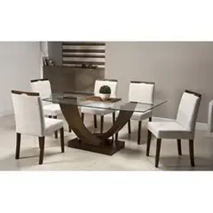 MOBILIARI - Juego De Comedor 6 Sillas Venecia Blanco