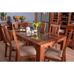 MOBILIARI - Juego De Comedor 6 Sillas Evel Nogal Claro