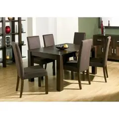 MOBILIARI - Juego De Comedor 6 Sillas Aranza Marron