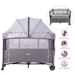 EBABY - Cuna Colecho Nala EB751 GrisRosado