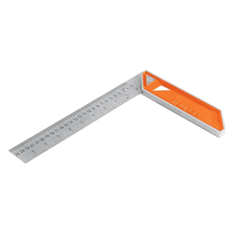 Escuadra Para Carpintero Ac.Inox. 10" 14374 - Gris / Naranja