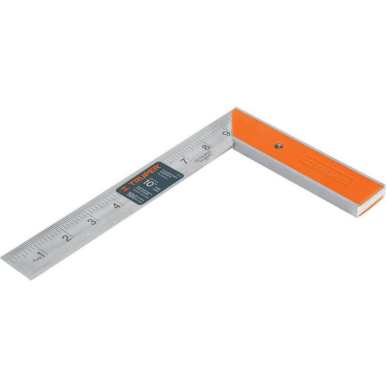 Escuadra Para Carpintero Ac. Inox. 12" 14376 - Naranja / Gris