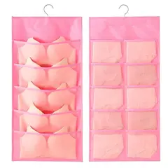 MINARI - Organizador de Ropa Interior Colgador Doble 15 Compartimientos RS 260R