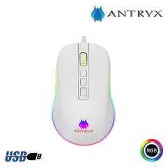 ANTRYX - MOUSE KURTANA WHITE RGB GAMING 12,400 DPI USB