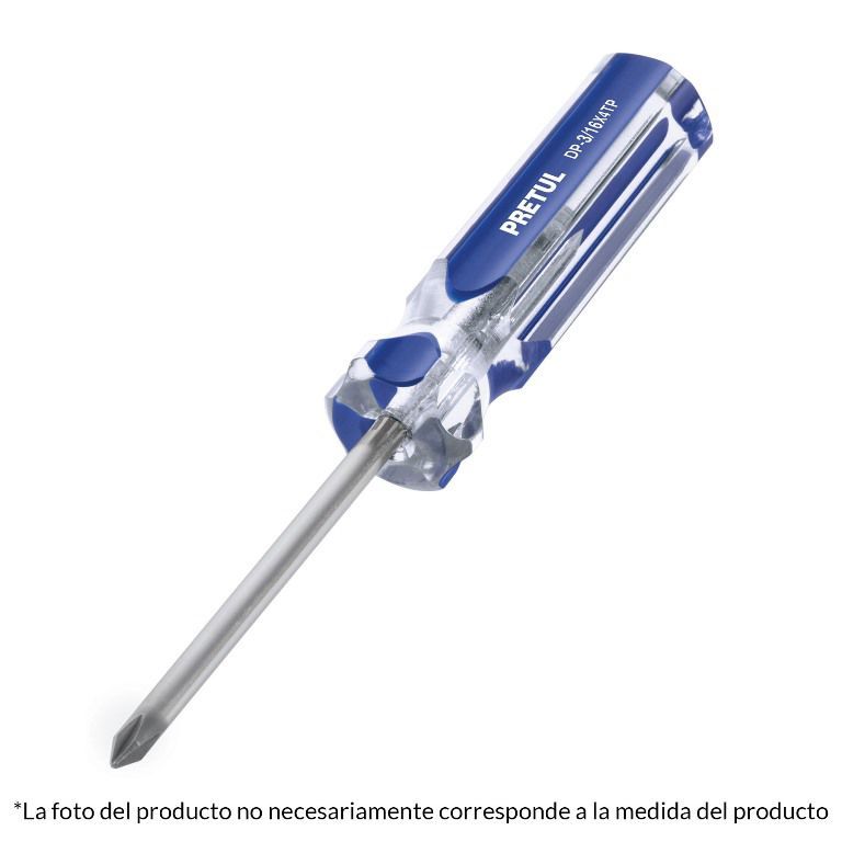 Desarmador Estrella 1/4" x 4" Mango PVC 21474 - Azul