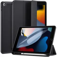 GENERICO - Funda Protector Flip cover para iPad 10.2 " 7ma8va9na Gen - NEGRO