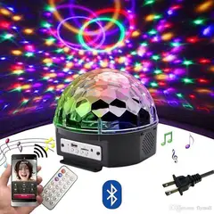 GENERICO - Bola disco luces led audioritmica fiesta evento+ mp3 bluetooth