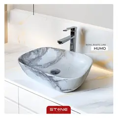 STONE - LAVAMANOS MINIMALISTA RUSTIC LINE HUMO