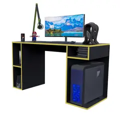 MOVENDA - Escritorio Gamer NR 01 120cm Negro/Amarillo