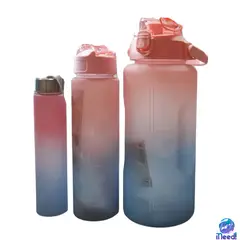 GENERICO - Botella de agua motivacional ( 2l+1l+300ml) Pack De 3