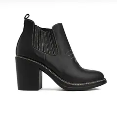 NEBULA - Botas Texana - Negro Cuero