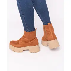NEBULA - Botas San Lorenzo - Camel Gamuzado