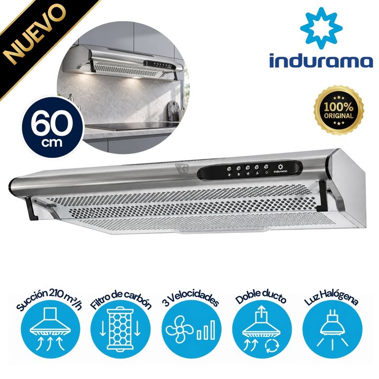 Campana Extractora 60cm CEI-602CRP 3 Velocidades
