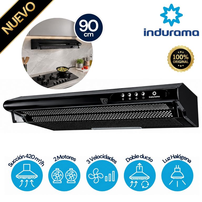 Campana Extractora 3 Velocidades CEI-902NE