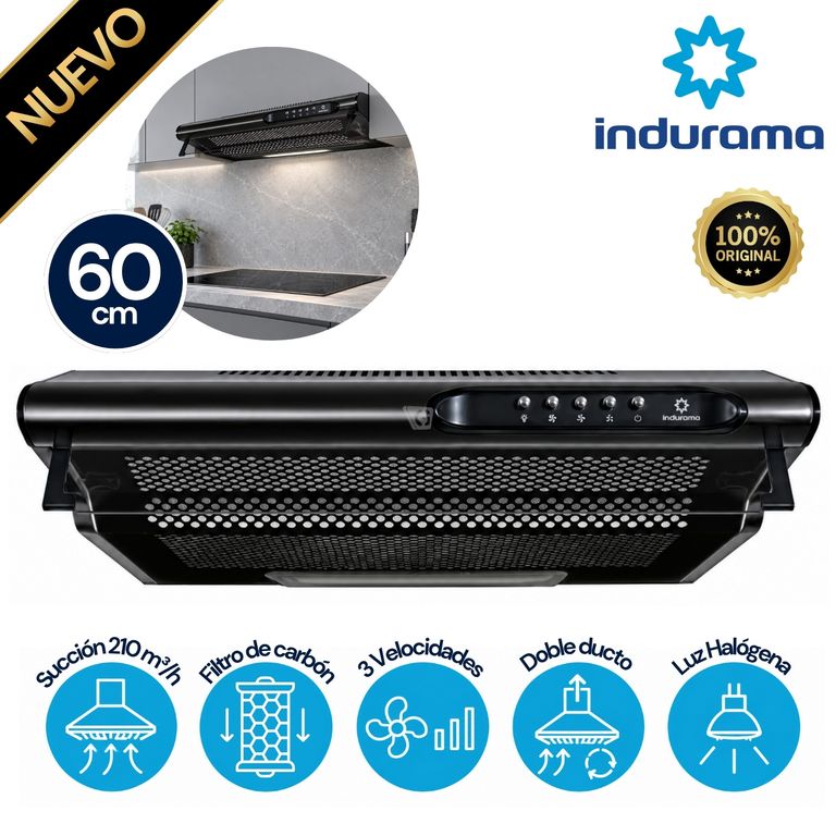 Campana Extractora 3 Velocidades CEI-602NE