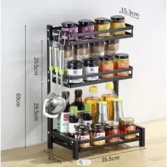 GENERICO - Organizador de cocina Condimentero 3 niveles acero inoxidable estante