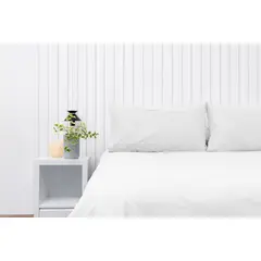 COBITEX HOME - Fundas De Almohada 200 hilos Lisas Blancas 2 Plazas 100% Algodón