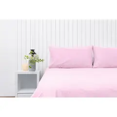 COBITEX HOME - Fundas De Almohada Lisas Rosado King 100 Algodón