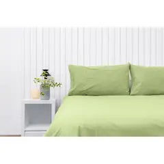 COBITEX HOME - Fundas De Almohada Lisas Verde Queen 100 Algodón