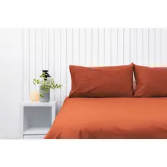 COBITEX HOME - Fundas De Almohada Lisas Ladrillo King 100 Algodón