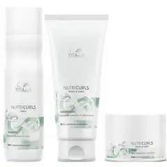WELLA - Shampoo para Rizos 250ml+ Acondicionador+ Mascarilla Nutricurls