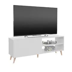 MOVENDA - Mesa de TV Harmonia 65" 1 puerta Blanco