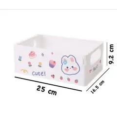 GENERICO - Caja plegable apilable kawaii organizador para escritorio mesa