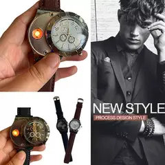 GENERICO - Reloj encendedor electronico recargable NEGRO