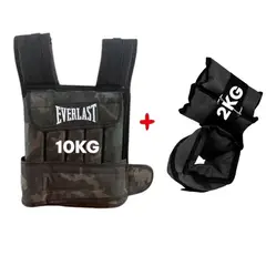 HOLGU - Chaleco De Peso 10kg + Tobillera 2kg Gym