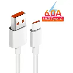 XIAOMI - Cable Turbo Tipo C 6A 120W 55W 33W Punta Naranja
