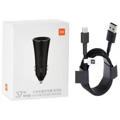 XIAOMI - Cargador de Auto 37WW Más Cable Braided Tipo C - Negro