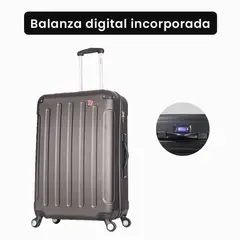 DUKAP - Maleta De Viaje Balanza Integrada 71cm Intely Gris Oscuro