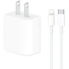 GENERICO - Cargador Rápido 18W + Cable Usb-C para iPhone 11 - Blanco