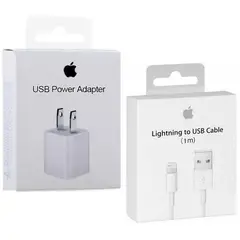 Cargador para iPhone /5s 6/6s/7/8 Plus + Cable 1 Metro - Blanco