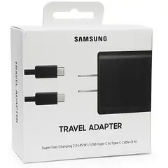 GENERICO - Cargador Samsung Tipo C Super Fast Charging 45W Negro