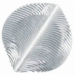 GENERICO - Gran frutero de vidrio en forma de hoja bandeja de vidrio elegante