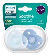 AVENT - Chupones De Silicona De 0 A 6 Meses Niño Pack 2 Uni
