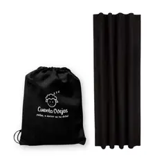CUENTA OVEJAS - Cortina Blackout Portátil Plain Black Large 150 x 200 cm